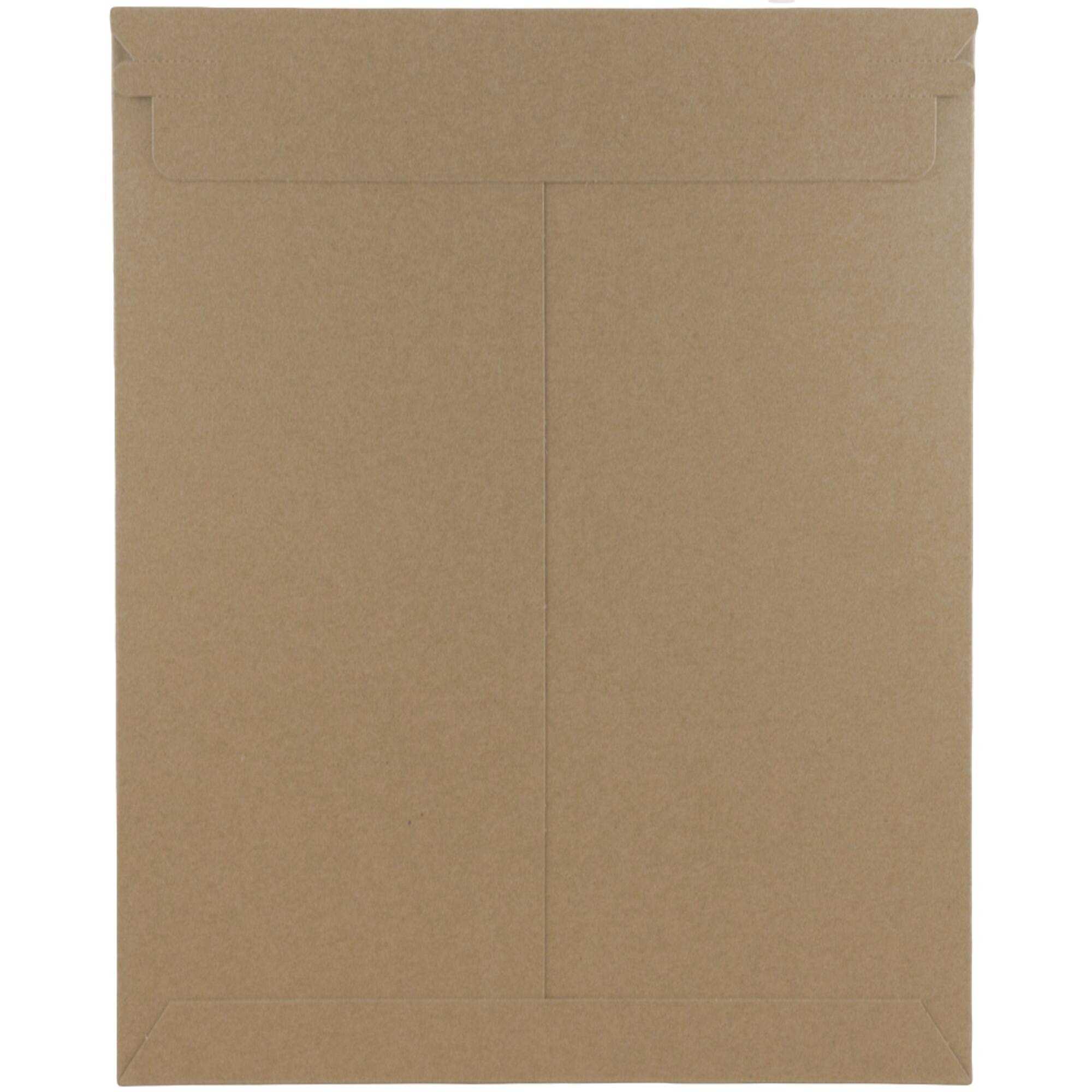 JAM Paper 9.75" x 12.25" Brown Kraft Flat Photo Mailer Peel & Seal Closure Envelopes, 6ct.